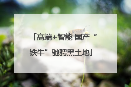 高端+智能 国产“铁牛”驰骋黑土地
