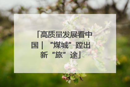 高质量发展看中国｜“煤城”蹚出新“旅”途