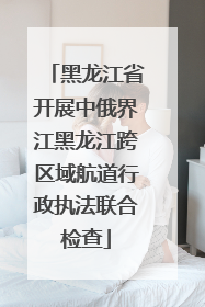 黑龙江省开展中俄界江黑龙江跨区域航道行政执法联合检查