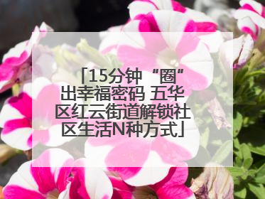 15分钟“圈”出幸福密码 五华区红云街道解锁社区生活N种方式