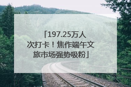 197.25万人次打卡！焦作端午文旅市场强势吸粉