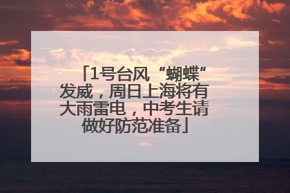 1号台风“蝴蝶”发威，周日上海将有大雨雷电，中考生请做好防范准备