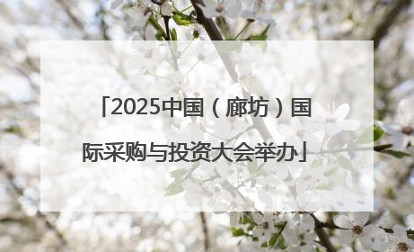 2025中国（廊坊）国际采购与投资大会举办