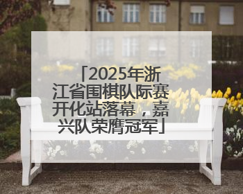 2025年浙江省围棋队际赛开化站落幕，嘉兴队荣膺冠军
