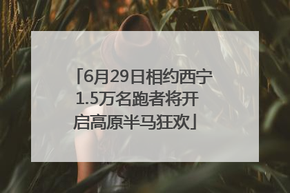 6月29日相约西宁 1.5万名跑者将开启高原半马狂欢
