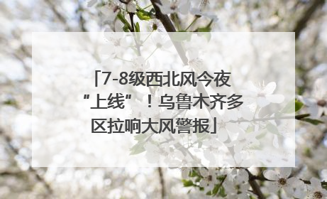 7-8级西北风今夜“上线”！乌鲁木齐多区拉响大风警报
