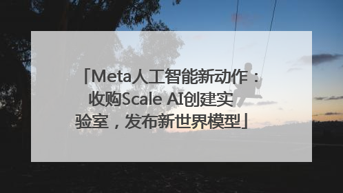 Meta人工智能新动作：收购Scale AI创建实验室，发布新世界模型